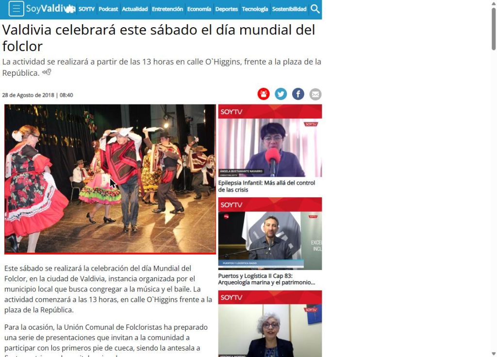 Celebración del día Mundial del Folclor